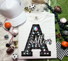 Load image into Gallery viewer, Leather Rhinestone Mascot DROPDOWN TRANSFER CAP
