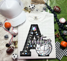Load image into Gallery viewer, Faux Leather Rhinestone Volleyball Mascots DROPDOWN TRANSFER CAP
