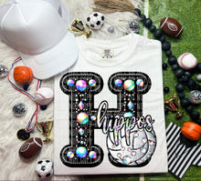 Load image into Gallery viewer, Faux Leather Rhinestone Volleyball Mascots DROPDOWN TRANSFER CAP
