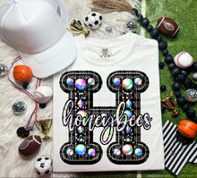 Load image into Gallery viewer, Leather Rhinestone Mascot DROPDOWN TRANSFER CAP
