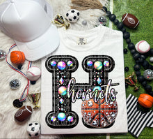 Load image into Gallery viewer, Faux Leather Rhinestone Basketball Mascots DROPDOWN TRANSFER CAP
