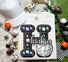 Load image into Gallery viewer, Faux Leather Rhinestone Volleyball Mascots DROPDOWN TRANSFER CAP

