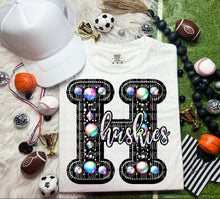 Load image into Gallery viewer, Leather Rhinestone Mascot DROPDOWN TRANSFER CAP
