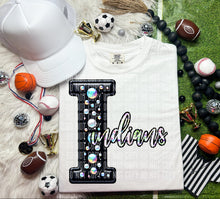 Load image into Gallery viewer, Leather Rhinestone Mascot DROPDOWN TRANSFER CAP
