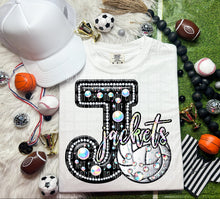 Load image into Gallery viewer, Faux Leather Rhinestone Volleyball Mascots DROPDOWN TRANSFER CAP

