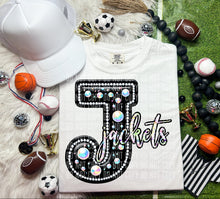 Load image into Gallery viewer, Leather Rhinestone Mascot DROPDOWN TRANSFER CAP
