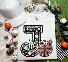 Load image into Gallery viewer, Faux Leather Rhinestone Basketball Mascots DROPDOWN TRANSFER CAP
