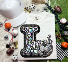 Load image into Gallery viewer, Faux Leather Rhinestone Soccer Mascots DROPDOWN TRANSFER CAP
