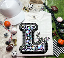 Load image into Gallery viewer, Leather Rhinestone Mascot DROPDOWN TRANSFER CAP
