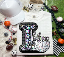 Load image into Gallery viewer, Faux Leather Rhinestone Volleyball Mascots DROPDOWN TRANSFER CAP
