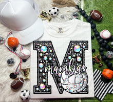 Load image into Gallery viewer, Faux Leather Rhinestone Volleyball Mascots DROPDOWN TRANSFER CAP
