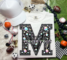Load image into Gallery viewer, Leather Rhinestone Mascot DROPDOWN TRANSFER CAP
