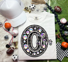 Load image into Gallery viewer, Leather Rhinestone Mascot DROPDOWN TRANSFER CAP
