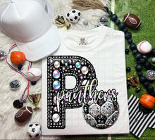 Load image into Gallery viewer, Faux Leather Rhinestone Soccer Mascots DROPDOWN TRANSFER CAP
