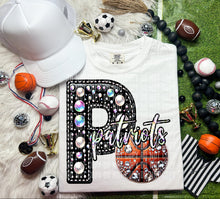 Load image into Gallery viewer, Faux Leather Rhinestone Basketball Mascots DROPDOWN TRANSFER CAP
