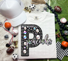 Load image into Gallery viewer, Leather Rhinestone Mascot DROPDOWN TRANSFER CAP
