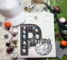 Load image into Gallery viewer, Faux Leather Rhinestone Volleyball Mascots DROPDOWN TRANSFER CAP
