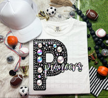 Load image into Gallery viewer, Leather Rhinestone Mascot DROPDOWN TRANSFER CAP

