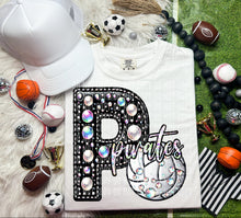 Load image into Gallery viewer, Faux Leather Rhinestone Volleyball Mascots DROPDOWN TRANSFER CAP
