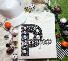 Load image into Gallery viewer, Leather Rhinestone Mascot DROPDOWN TRANSFER CAP

