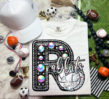 Load image into Gallery viewer, Faux Leather Rhinestone Volleyball Mascots DROPDOWN TRANSFER CAP
