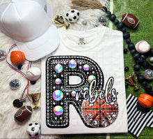 Load image into Gallery viewer, Faux Leather Rhinestone Basketball Mascots DROPDOWN TRANSFER CAP
