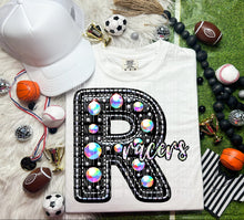 Load image into Gallery viewer, Leather Rhinestone Mascot DROPDOWN TRANSFER CAP
