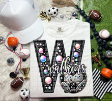 Load image into Gallery viewer, Faux Leather Rhinestone Soccer Mascots DROPDOWN TRANSFER CAP
