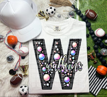 Load image into Gallery viewer, Leather Rhinestone Mascot DROPDOWN TRANSFER CAP
