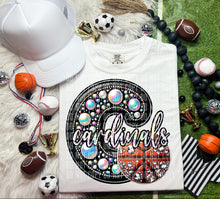 Load image into Gallery viewer, Faux Leather Rhinestone Basketball Mascots DROPDOWN TRANSFER CAP
