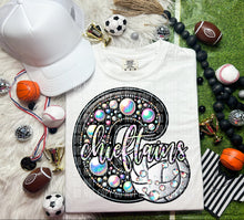 Load image into Gallery viewer, Faux Leather Rhinestone Volleyball Mascots DROPDOWN TRANSFER CAP
