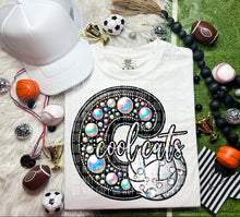 Load image into Gallery viewer, Faux Leather Rhinestone Volleyball Mascots DROPDOWN TRANSFER CAP
