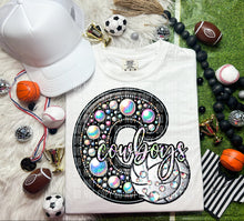 Load image into Gallery viewer, Faux Leather Rhinestone Volleyball Mascots DROPDOWN TRANSFER CAP
