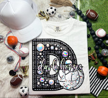 Load image into Gallery viewer, Faux Leather Rhinestone Volleyball Mascots DROPDOWN TRANSFER CAP
