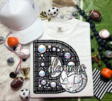 Load image into Gallery viewer, Faux Leather Rhinestone Volleyball Mascots DROPDOWN TRANSFER CAP
