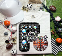 Load image into Gallery viewer, Faux Leather Rhinestone Basketball Mascots DROPDOWN TRANSFER CAP
