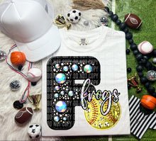 Load image into Gallery viewer, Faux Leather Rhinestone Softball Mascots DROPDOWN TRANSFER CAP
