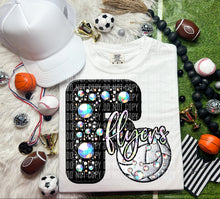 Load image into Gallery viewer, Faux Leather Rhinestone Volleyball Mascots DROPDOWN TRANSFER CAP
