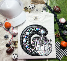 Load image into Gallery viewer, Faux Leather Rhinestone Volleyball Mascots DROPDOWN TRANSFER CAP
