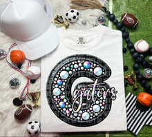 Load image into Gallery viewer, Leather Rhinestone Mascot DROPDOWN TRANSFER CAP
