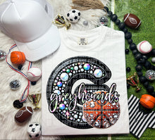 Load image into Gallery viewer, Faux Leather Rhinestone Basketball Mascots DROPDOWN TRANSFER CAP
