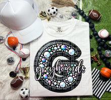 Load image into Gallery viewer, Leather Rhinestone Mascot DROPDOWN TRANSFER CAP
