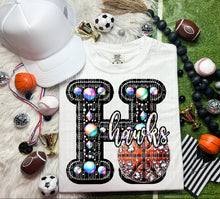 Load image into Gallery viewer, Faux Leather Rhinestone Basketball Mascots DROPDOWN TRANSFER CAP
