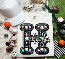 Load image into Gallery viewer, Leather Rhinestone Mascot DROPDOWN TRANSFER CAP
