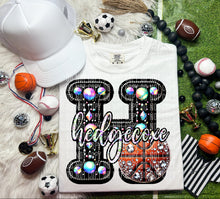 Load image into Gallery viewer, Faux Leather Rhinestone Basketball Mascots DROPDOWN TRANSFER CAP
