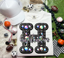 Load image into Gallery viewer, Leather Rhinestone Mascot DROPDOWN TRANSFER CAP
