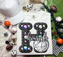 Load image into Gallery viewer, Faux Leather Rhinestone Volleyball Mascots DROPDOWN TRANSFER CAP
