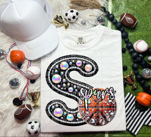 Load image into Gallery viewer, Faux Leather Rhinestone Basketball Mascots DROPDOWN TRANSFER CAP
