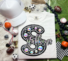 Load image into Gallery viewer, Leather Rhinestone Mascot DROPDOWN TRANSFER CAP
