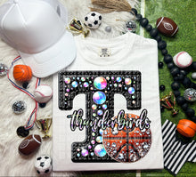 Load image into Gallery viewer, Faux Leather Rhinestone Basketball Mascots DROPDOWN TRANSFER CAP
